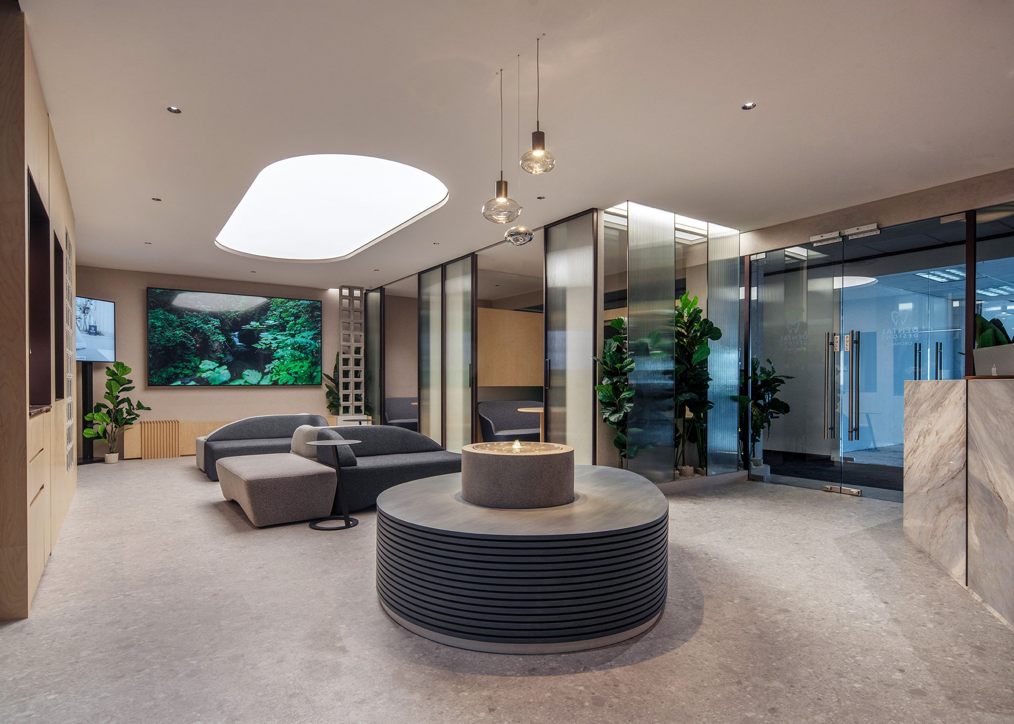 The reception lounge at the Orchard clinic