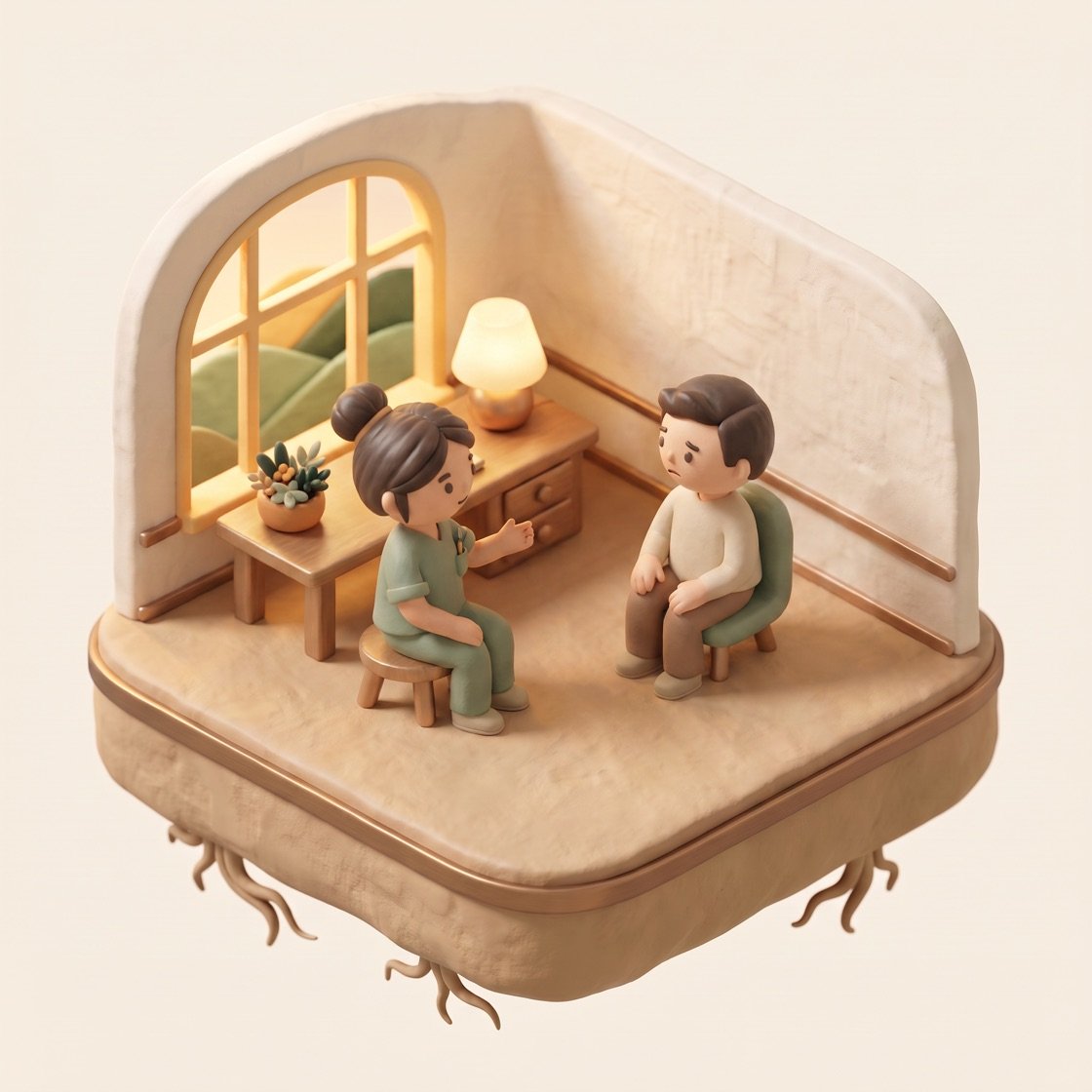 Consult — miniature diorama of Dr Elyssa's routine Consult — miniature diorama of Dr Elyssa's routine