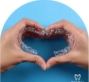 Clear removable retainers shown on the Dental Designs Invisalign page